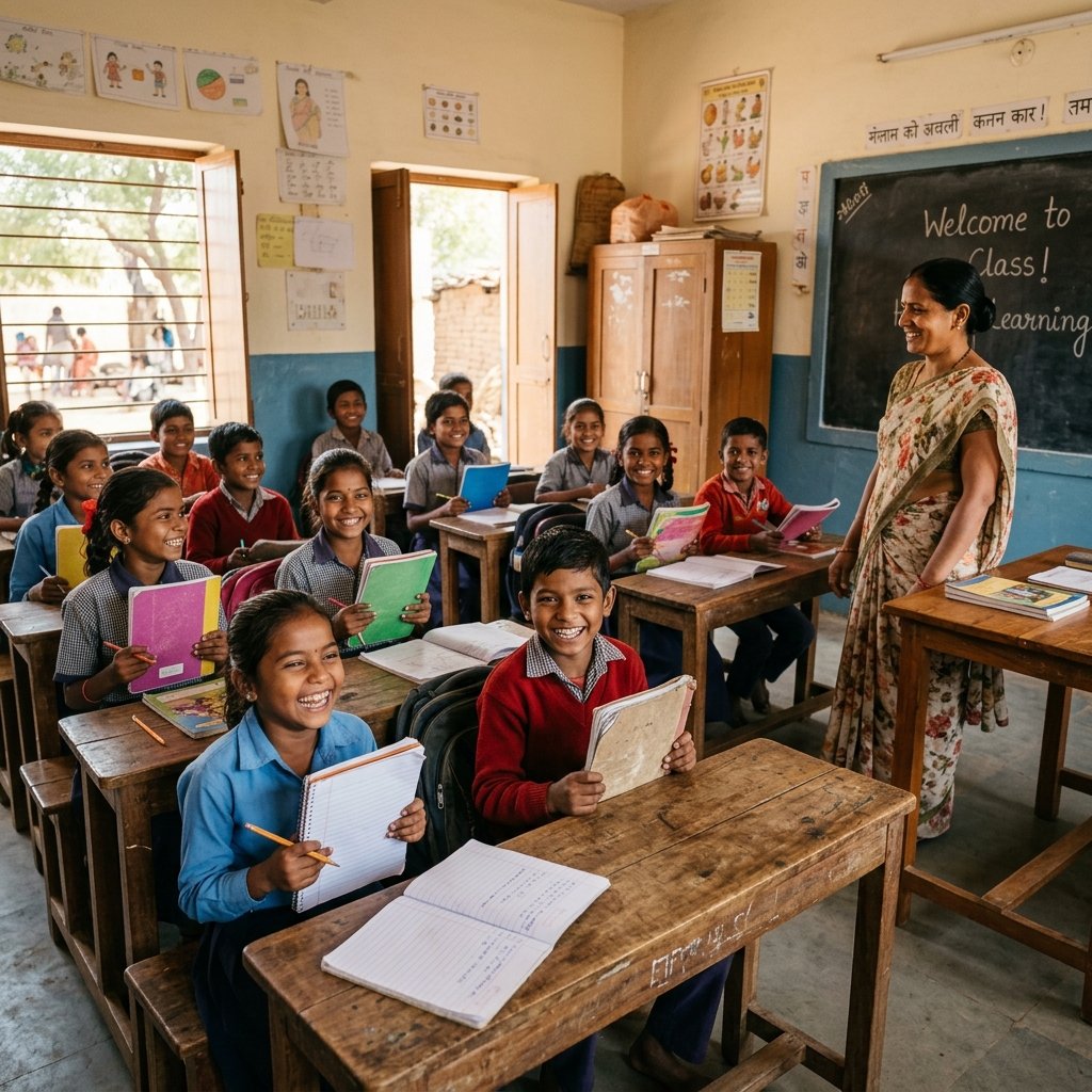 Children learning in classroom